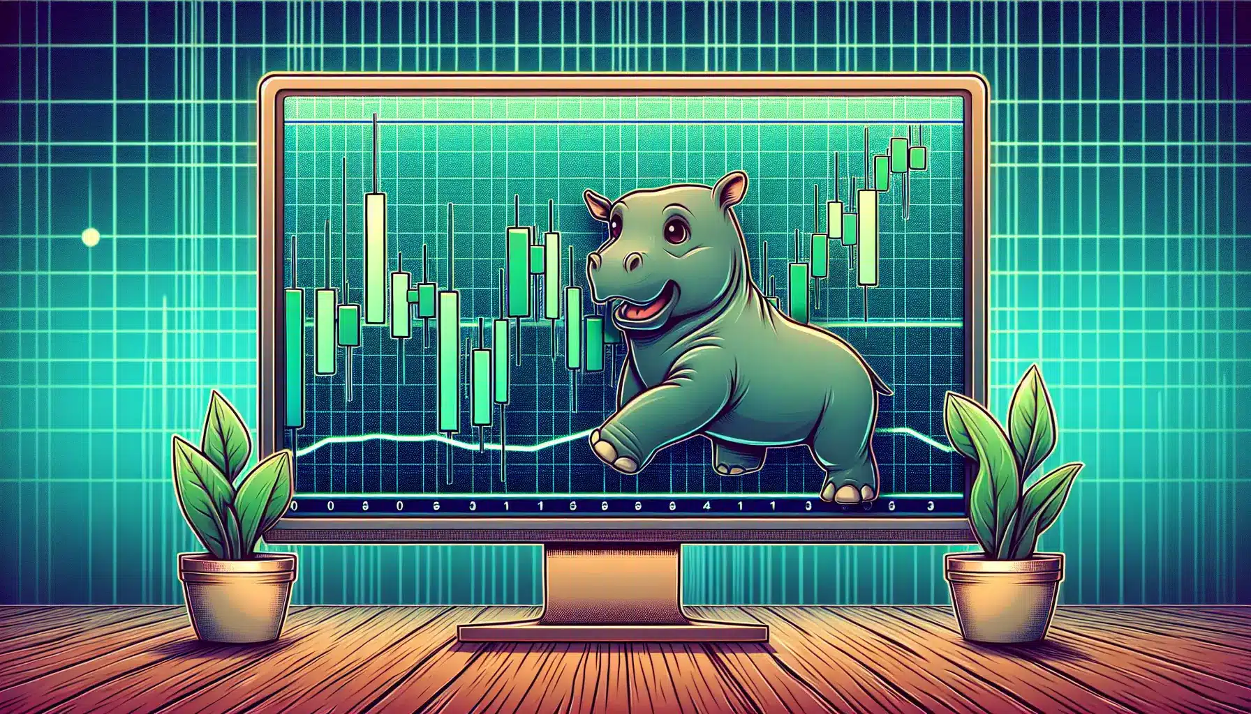 Moo Deng Meme moneta po zoologijos sodo pagrobimo