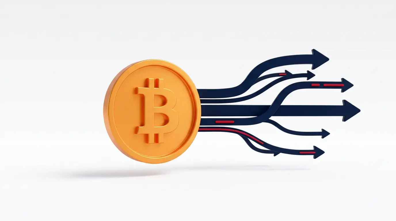 Bitcoin ETF nutekėjimas pasiekė 630 mln. USD: ar BTC USD sieks 60 000 USD?